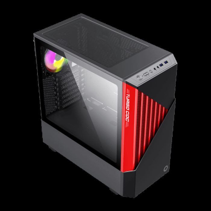 کیس گیمینگ گیم مکس GAMEMAX Contac COC BR رنگ مشکی قرمز - 3