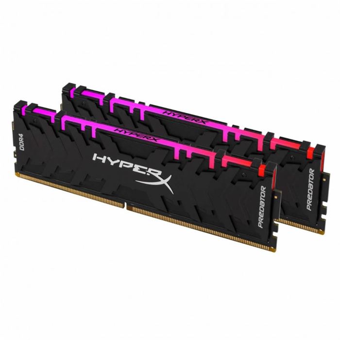 رم دسکتاپ DDR4 دو کاناله 3200 مگاهرتز CL16 کینگستون مدل HyperX Predator RGB ظرفیت 32 گیگابایت - 3