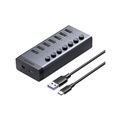 یوگرین  CM481 USB 3.0 Hub, 7 Port With Power Switch &amp; Power Adapter / 30778