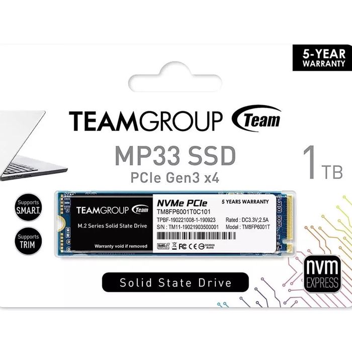 اس اس دی تیم گروپ MP33 M.2 PCIe 2280 1TB - 3