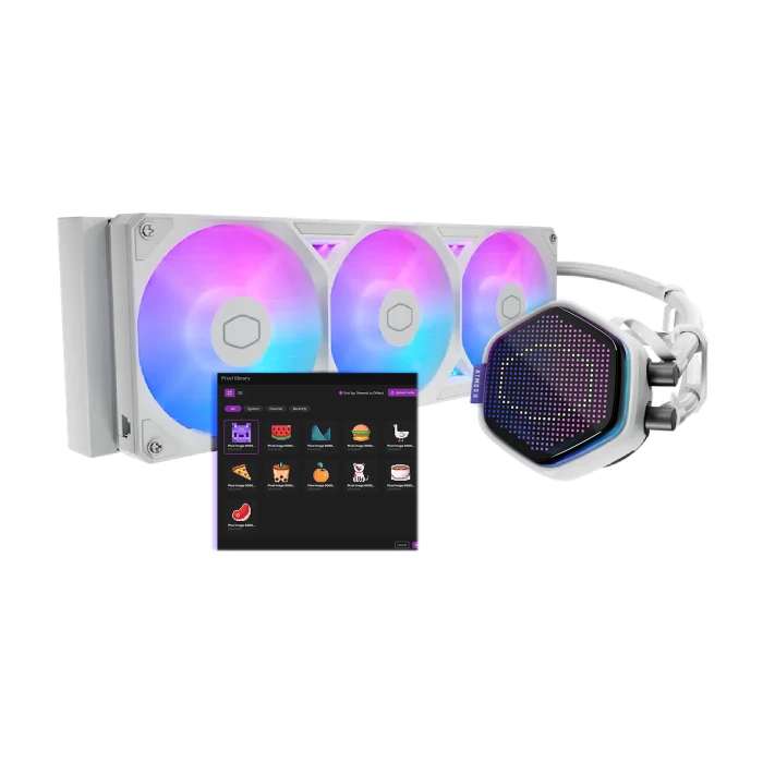 خنک کننده مایع پردازنده کولر مستر مدل MASTERLIQUID 360mm ATMOS II White - 6