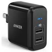 Anker B2021 PowerIQ 2 Ports USB Wall Charger 