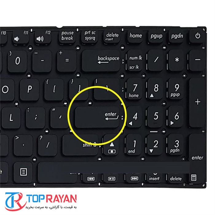 کیبورد لپ تاپ ایسوس VivoBook Max X541 مشکی اینترکوچک بدون فریم - 3