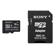 Sony کارت حافظه microSDXC سونی مدل SR-16UYA3 کلاس 10سرعت 90MBps ظرفیت 16 گیگابایت همراه با آداپتور SD