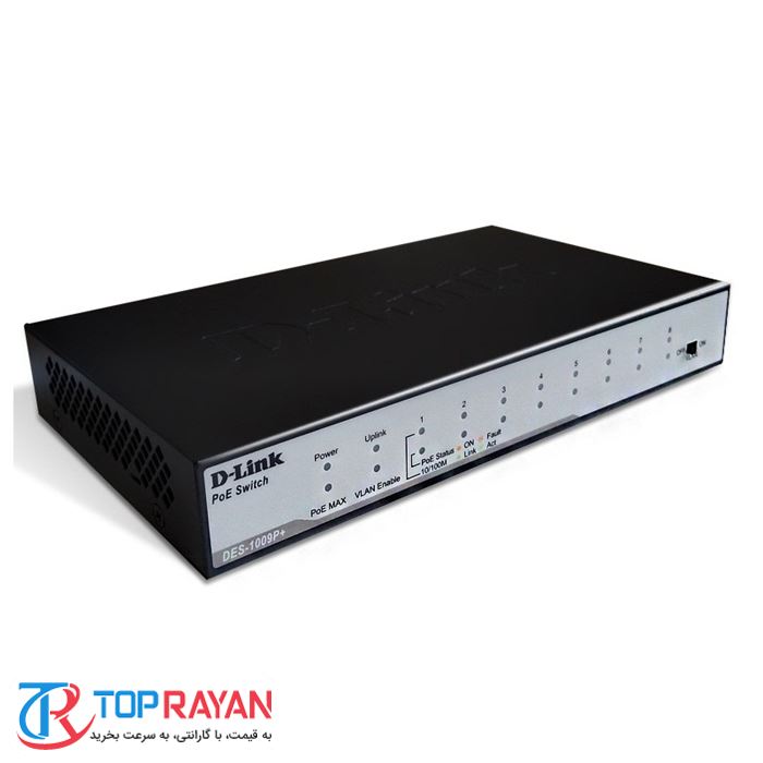 سوییچ 8 پورت PoE دی لینک مدل +DES 1009P - 2
