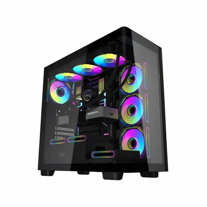 کیس کامپیوتر گیمینگ دارک فلش مدل DS900G ATX Black - 4