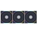 Lian-Li Uni Fan TL 120 RGB Reverse Blade 3 PCS Pack Black Case Fan