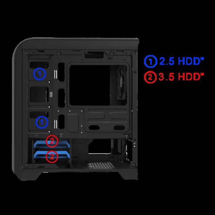 کیس کامپیوتر گیم مکس مدل Centauri H601BR - 3