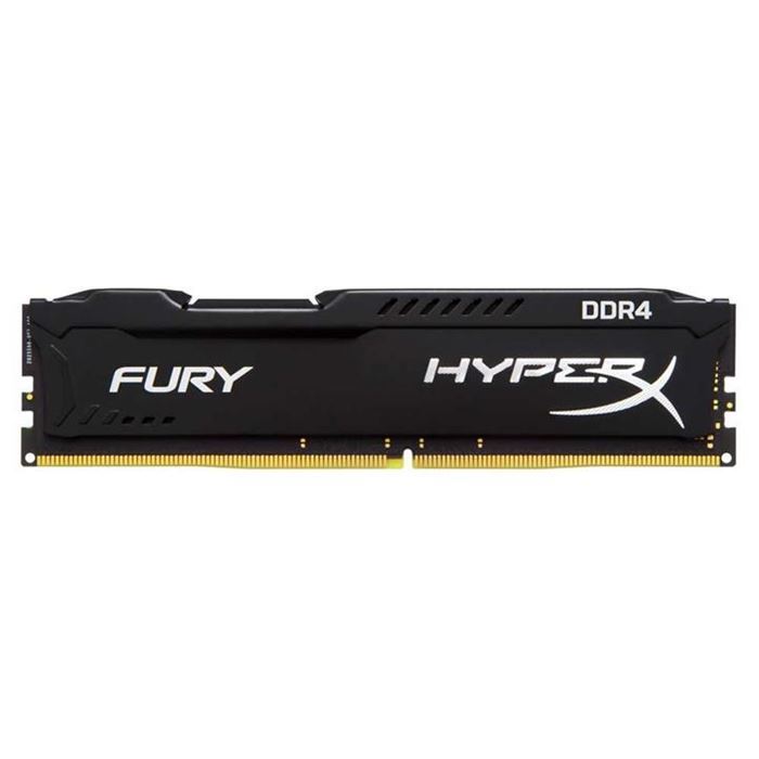 رم دسکتاپ DDR4 تک کاناله 3200 مگاهرتز CL18 کینگستون مدل HyperX Fury Black ظرفیت 16 گیگابایت