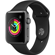 Apple Watch 3 GPS 42mm Space Gray Aluminum Case With Black Sport Band