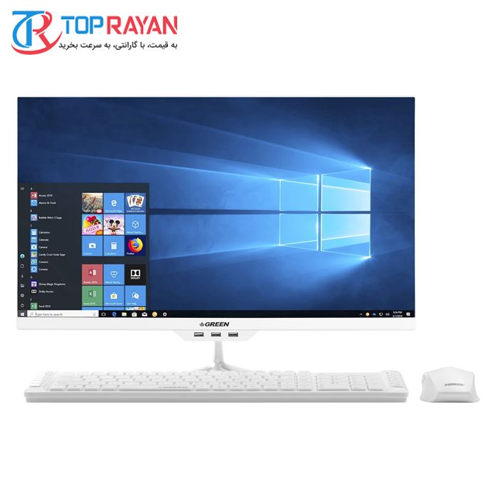 کامپیوتر همه کاره 23.8 اینچی گرین GX24-i318S i3 9th 8GB 1TB+120ssd intel - 8