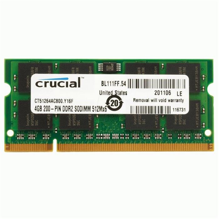 رم لپ تاپ DDR2 کروشیال  PC2 6400s MHz ظرفیت 4گیگابایت - 7