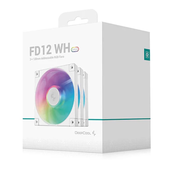 فن خنک کننده کیس کامپیوتر گیمینگ دیپ کول مدل FD12 ARGB WH-3 IN 1 - 6