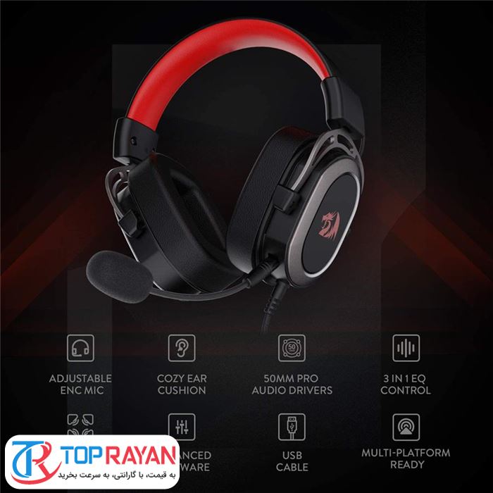هدست مخصوص بازی ردراگون مدل H710 Helios - 5