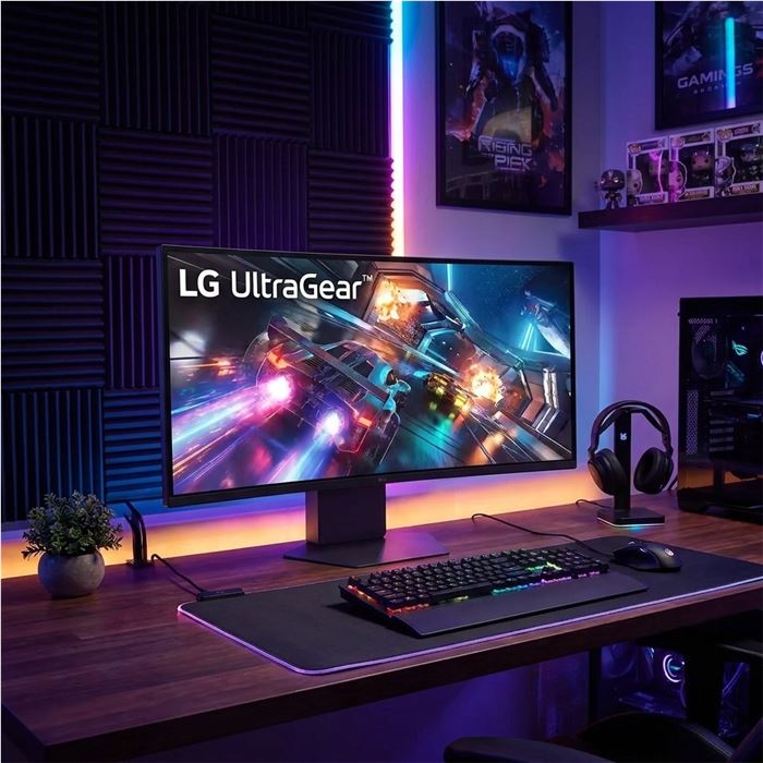 مانیتور خمیده گیمینگ 32 اینچ ال جی مدل 32G600A-B با وضوح QHD - 2K پنل VA و نرخ به روزرسانی 180 هرتز - 3