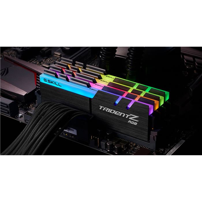 رم دسکتاپ DDR4 چهار کاناله 3600 مگاهرتز CL18 جی اسکیل مدل TRIDENTZ RGB ظرفیت 64 گیگابایت - 3