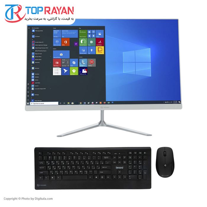 کامپیوتر آماده 24 اینچی اینوورس مدل A2412W پردازنده Core i7 8700 رم 8GB حافظه 1TB گرافیک intel - 6