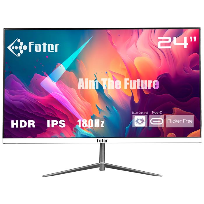 مانیتور گیمینگ 24 اینچ فاطر مدل F24-180 B2-W2 (180 هرتز)