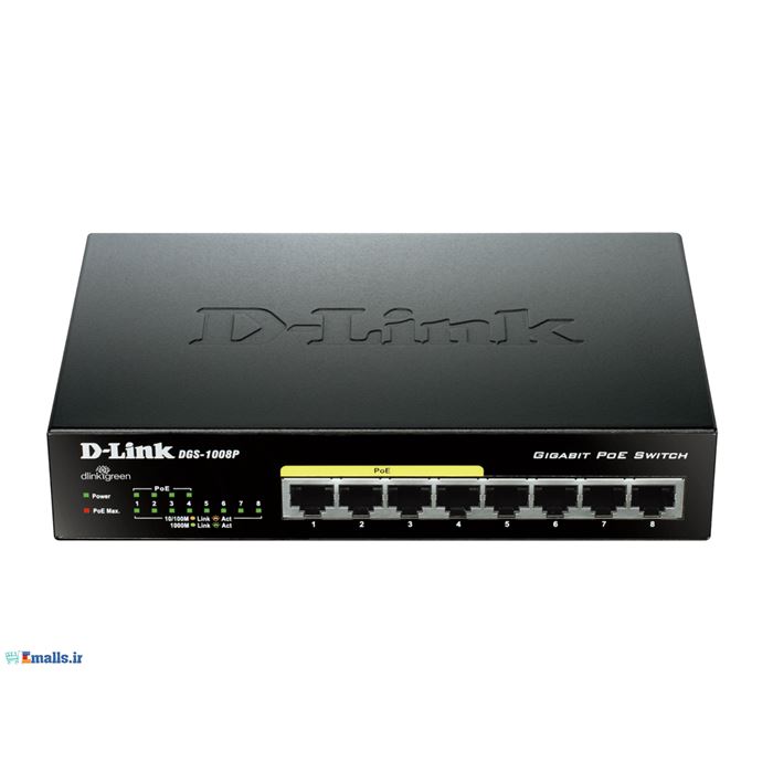 سوئیچ 8 پورت گیگابیت 4 پورت PoE دی لینک DGS-1008P - 6