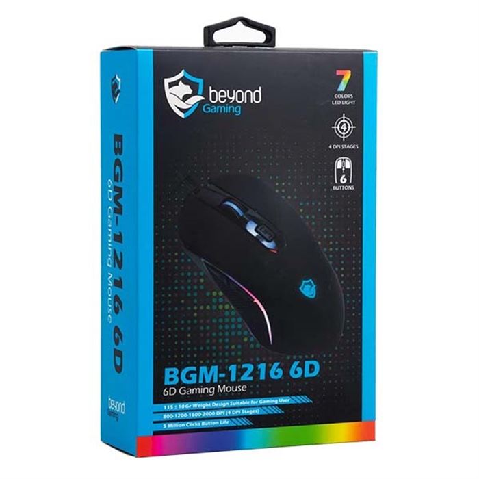ماوس گیمینگ بیاند مدل BGM-1216 6D - 6