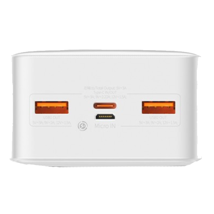 پاوربانک باسئوس مدل Bipow Digital Display White ظرفیت 30000 میلی‌آمپر 20 وات - 3