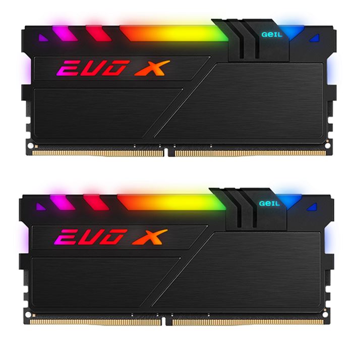 رم کامپیوتر دوکاناله ژل مدل EVO X II DDR4 RGB حافظه 16 گیگابایت و فرکانس 4000 مگاهرتز
