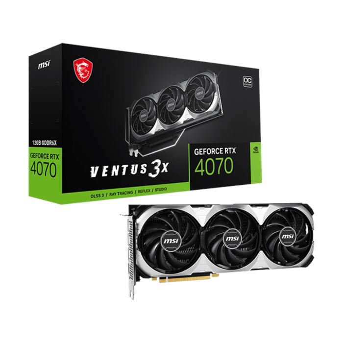 کارت گرافیک ام اس آی مدل GeForce RTX™ 4070 VENTUS 3X 12G OC با حافظه 12 گیگابایت