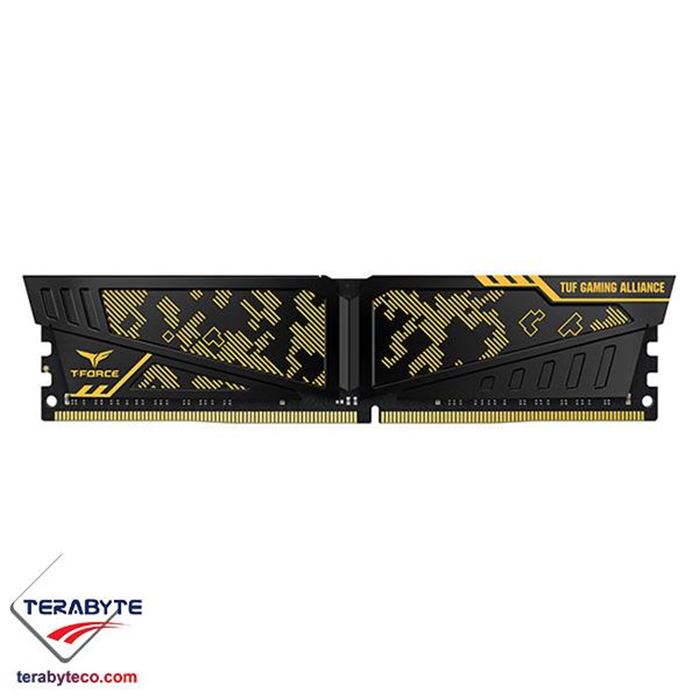 رم کامپیوتر DDR4 دو کاناله 2400 مگاهرتز CL14 تیم گروپ مدل VULCAN TUF Gaming ظرفیت 16 گیگابایت