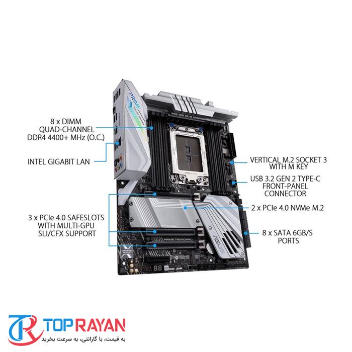 مادربرد ایسوس مدل Prime TRX40-Pro سوکت sTRX4 - 3