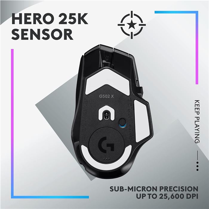 ماوس بی سیم مخصوص بازی لاجیتک مدل  G502 X PLUS HERO - 13