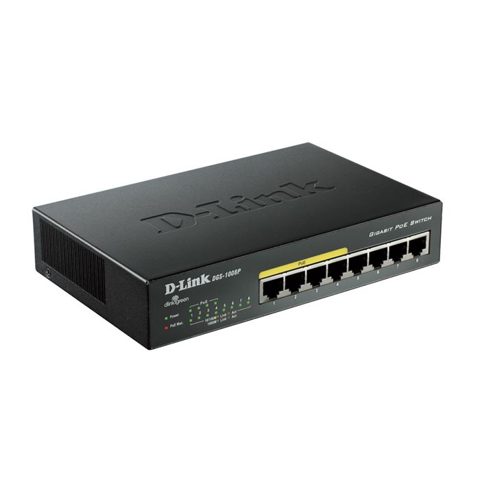 سوئیچ 8 پورت گیگابیت 4 پورت PoE دی لینک DGS-1008P - 2