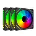 Logikey F325RE Reverse Blade Triple 120mm ARGB Case Fan