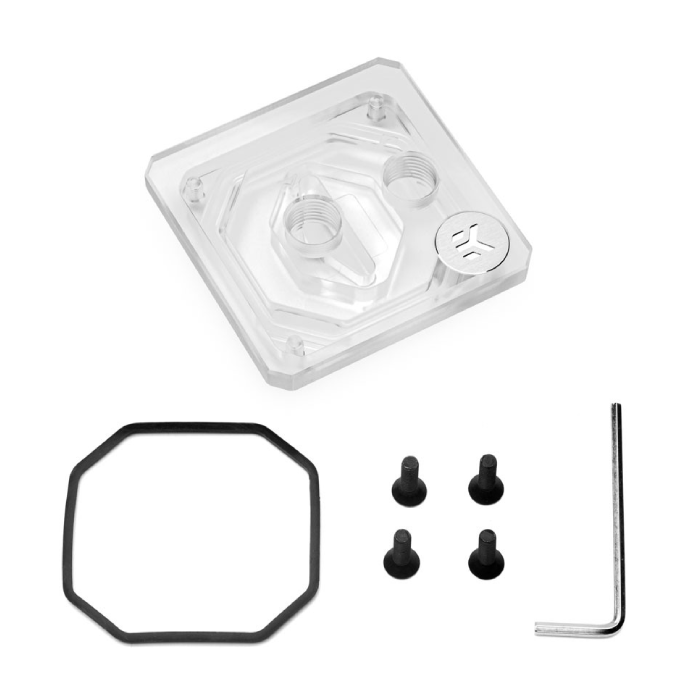 بلاک پردازنده ای کی دبلیو بی مدل EK-Quantum Velocity Top w/Badge - Plexi - 2