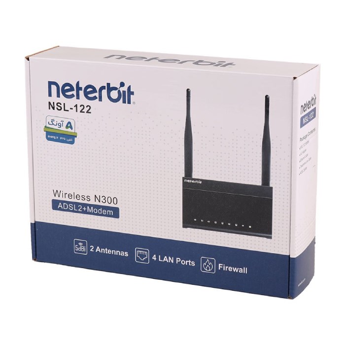 مودم بی‌ سیم +ADSL2/2 نتربیت مدل NSL-122 - 8