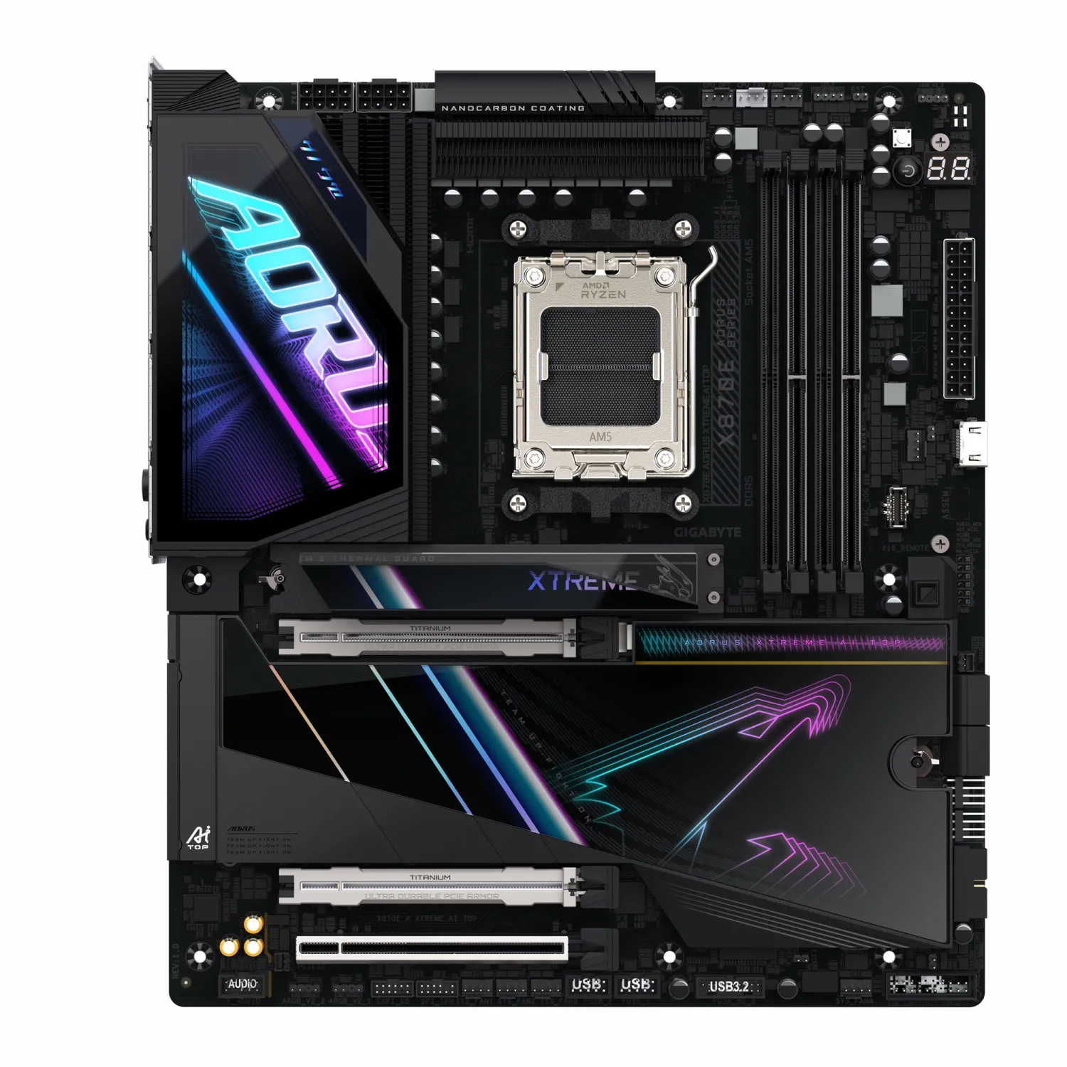 مادربرد گیگابایت مدل X870E AORUS XTREME AI TOP WiFi DDR5 - 4