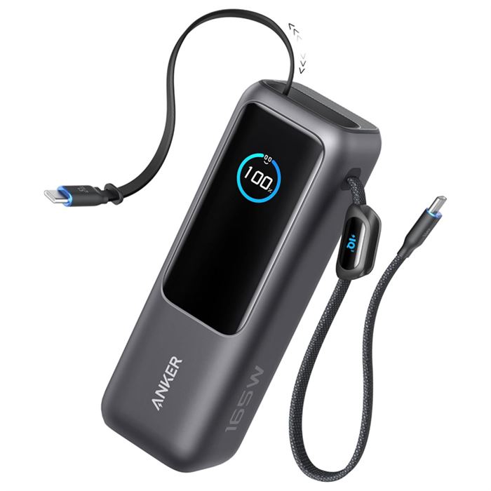 پاوربانک 100 وات انکر مدل A1695 ظرفیت 25000 میلی آمپر ساعت به همراه دو کابل USB-C - 5