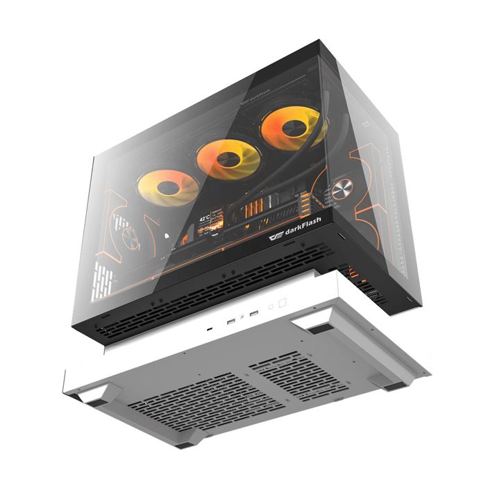 کیس کامپیوتر گیمینگ دارک فلش مدل FLOATRON F1 M-ATX B&W - 8