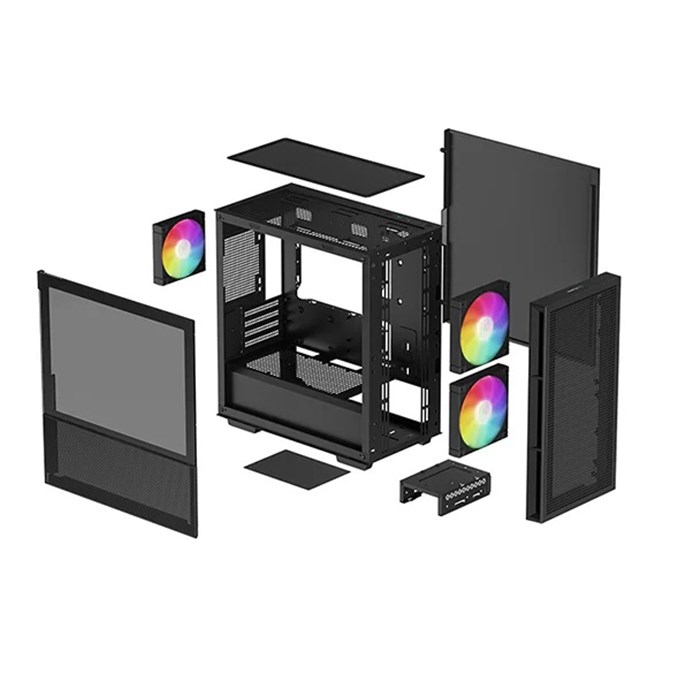 کیس دیپ کول مدل آر جی بی  مشکی CH360  - 4