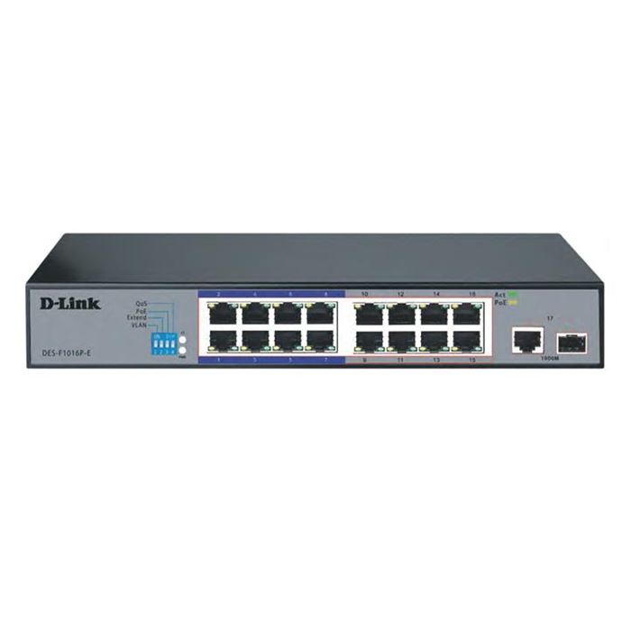 سوئیچ 16 پورت دی لینک DES-F1016P-E - 5
