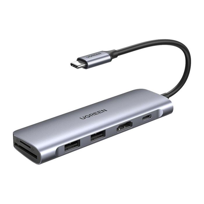 کابل تبدیل with pd type c به hdmi usb 3.0*2 sd tf pd converter مدل CM195