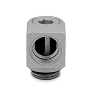 Ekwb EK-Quantum Torque Micro Rotary 90° Satin Titanium Fitting