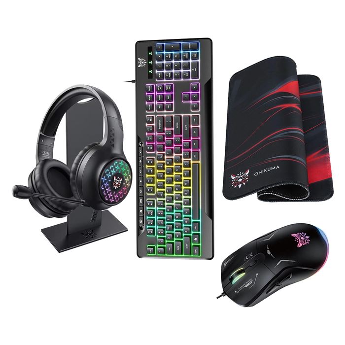 ست گیمینگ اونیکوما مدل TZ5006، سوییچ ممبران، Full-Size، نورپردازی LED RGB - 2