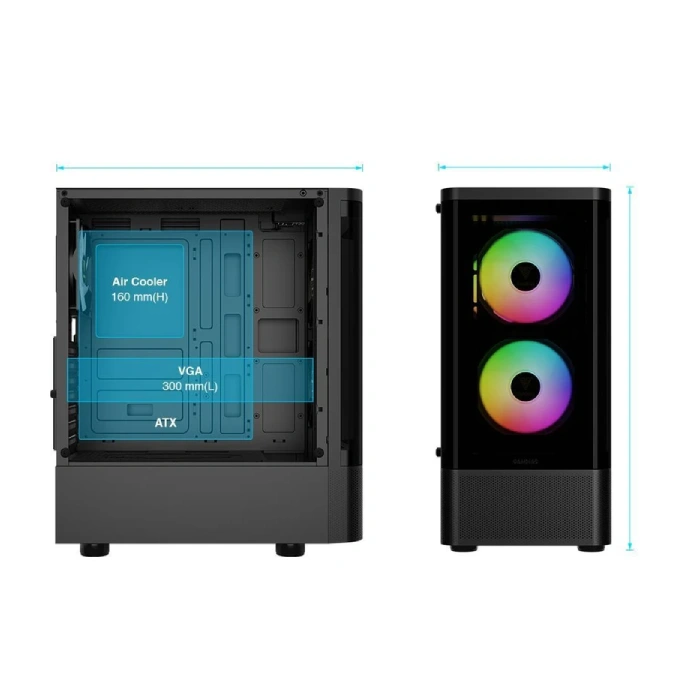 کیس گیم دیاس مدل TALOS E3 CG Black - 5