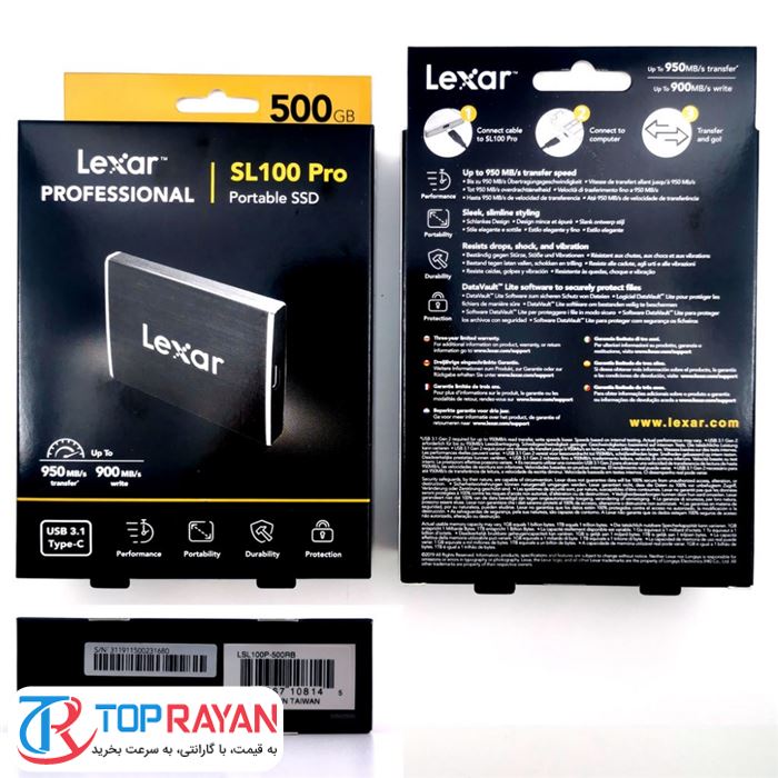 حافظه SSD اکسترنال لکسار مدل SL100 Pro ظرفیت 500 گیگابایت - 8