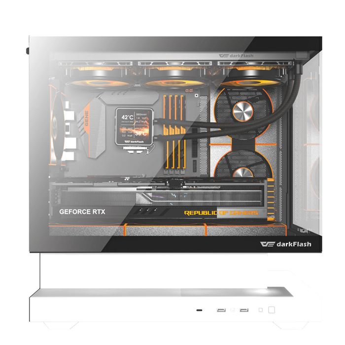 کیس کامپیوتر گیمینگ دارک فلش مدل FLOATRON F1 M-ATX B&W - 6