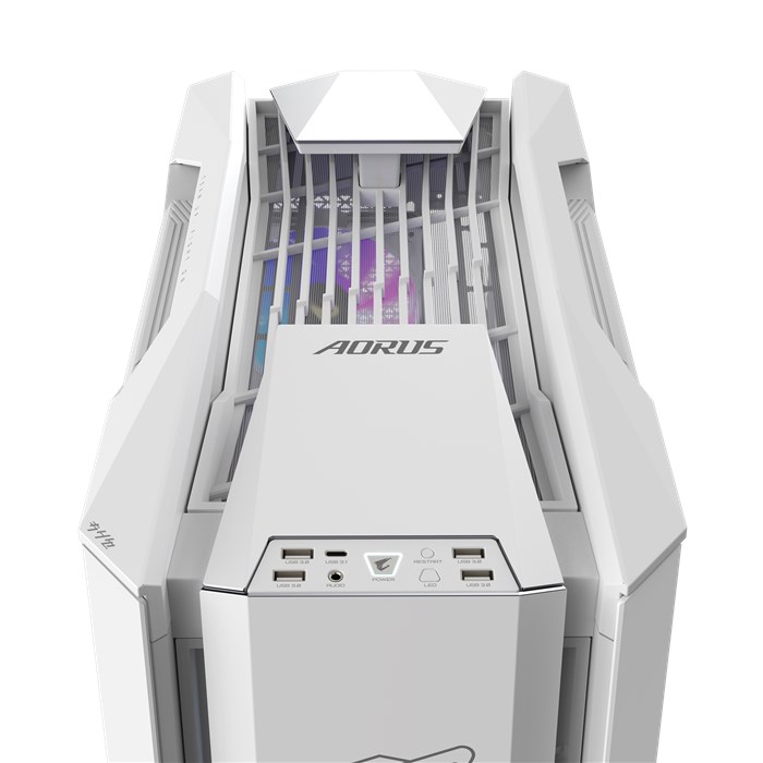 کیس گیمینگ گیگابایت سفید AORUS C601 GLASS ICE GLOBAL - 6