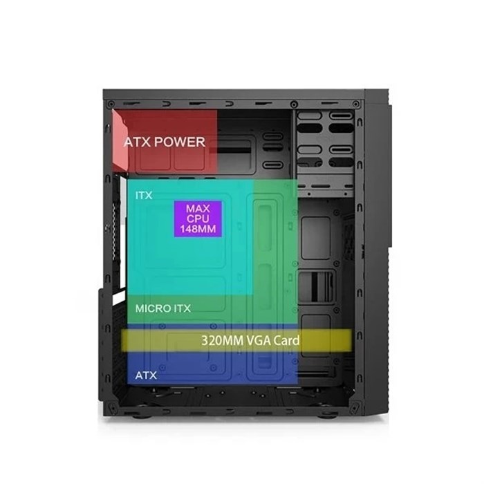 کیس کامپیوتر نوا مدل E130 - 4