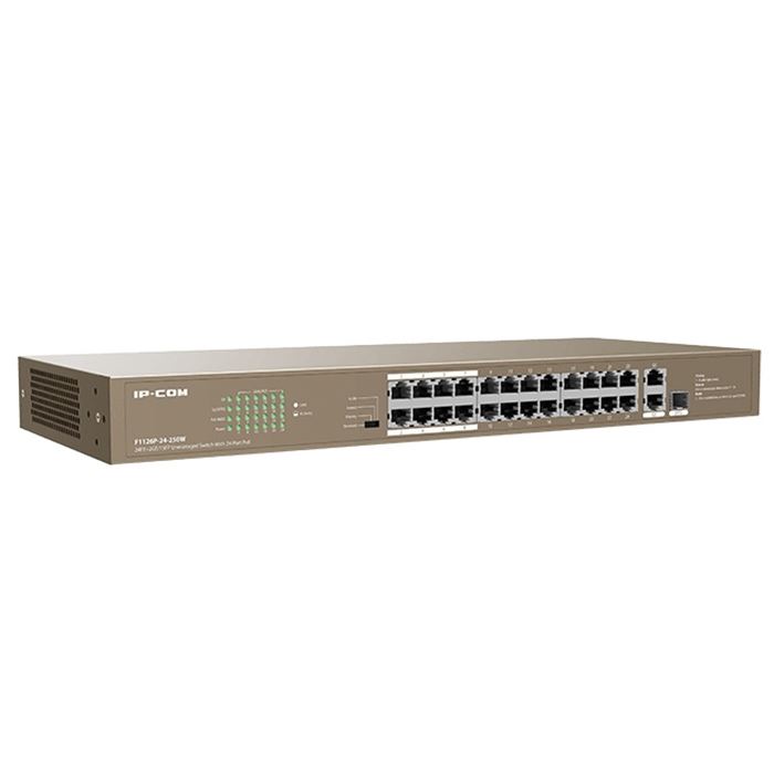 F1126P-24-250W 24FE+2GE/1SFP Unmanaged Switch With 24 Port PoE