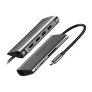Ugreen  CM-121 USB 3.0 Type C HUB, 3 Port With 1 HDMI Port + Gigabit LAN + Power Delivery / 50538