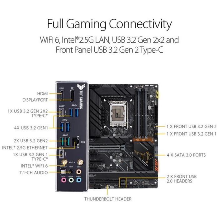 مادربرد گیمینگ ایسوس TUF GAMING Z690 PLUS WIFI D4 - 3